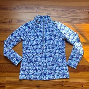 Lilly Pulitzer Kids Blue and White Patterned Raincoat